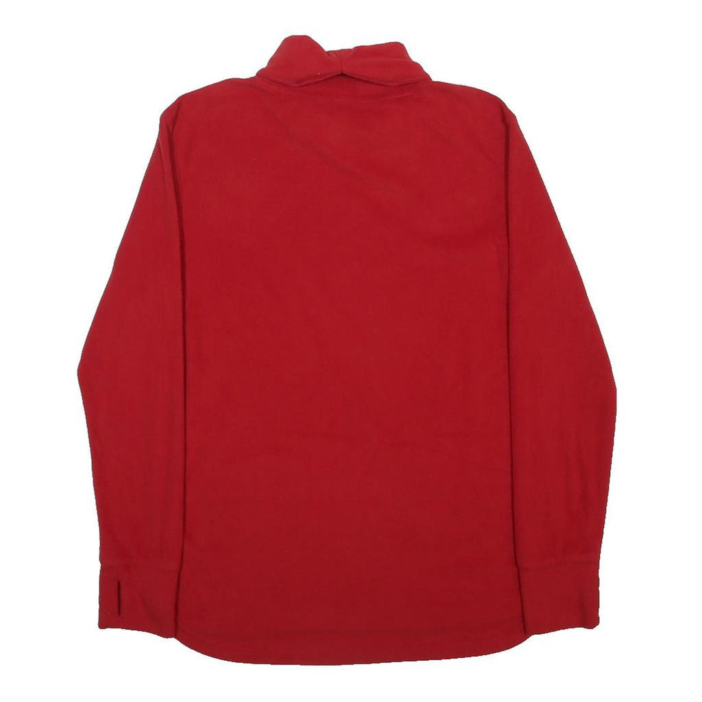 ADIDAS Womens Red Plain Jumper Roll Neck Basic Knit M Sports Casual Comfort