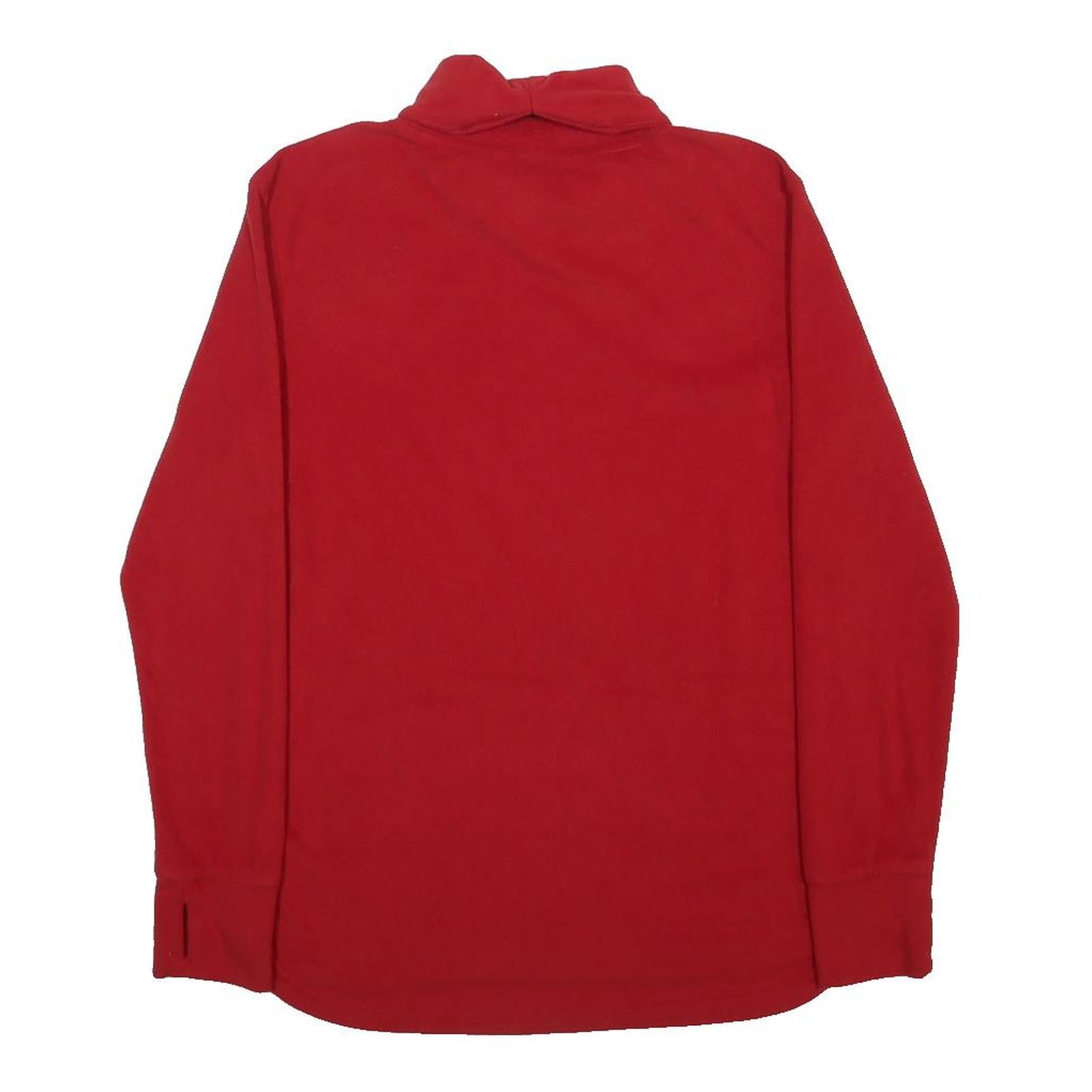 ADIDAS Womens Red Plain Jumper Roll Neck Basic Knit M Sports Casual Comfort