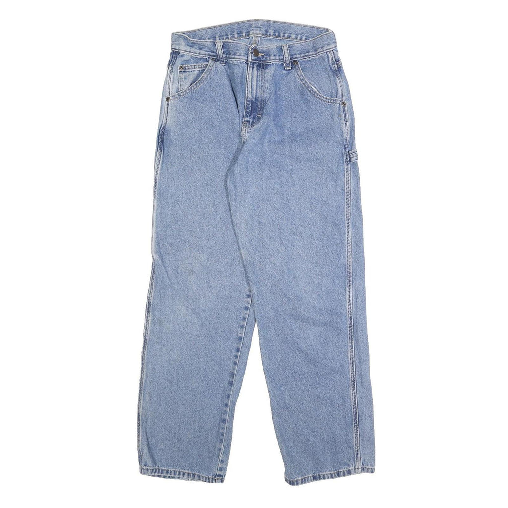 DICKIES Mens Jeans Blue Regular Straight Denim Light W28 L28 Workwear Carpenter