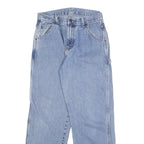 DICKIES Mens Jeans Blue Regular Straight Denim Light W28 L28 Workwear Carpenter