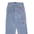 DICKIES Mens Jeans Blue Regular Straight Denim Light W28 L28 Workwear Carpenter