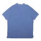 POLO RALPH LAUREN Mens Blue Short Sleeve Plain L Cotton Blend Polo Shirt