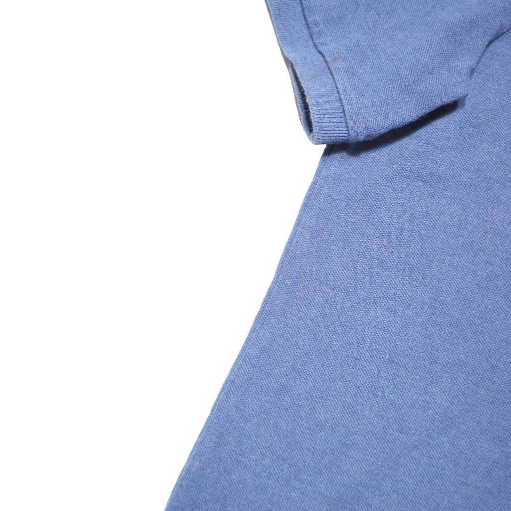 POLO RALPH LAUREN Mens Blue Short Sleeve Plain L Cotton Blend Polo Shirt