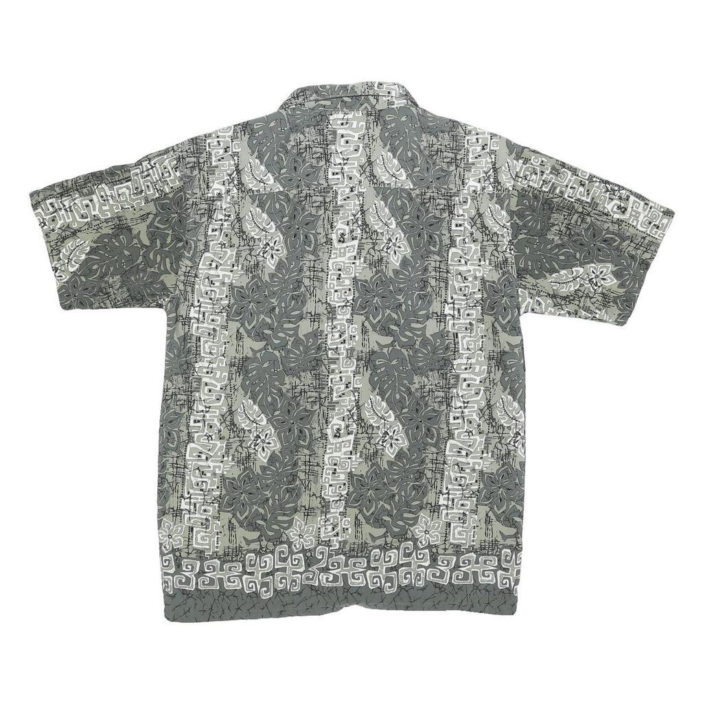 ISLAND TROPICS Boys Green Printed Shirt XL Polyester Blend Lightweight Casual