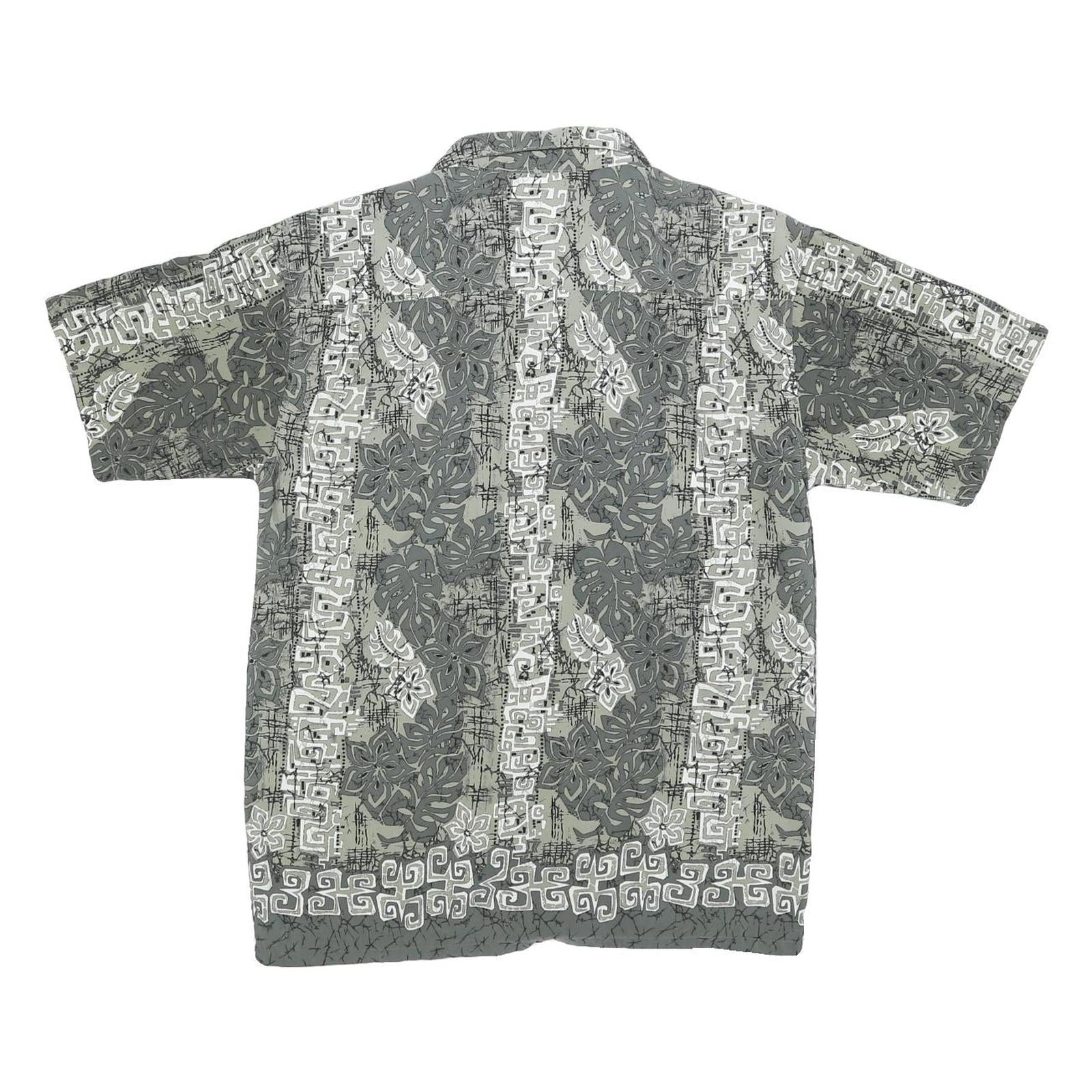 ISLAND TROPICS Boys Green Printed Shirt XL Polyester Blend Lightweight Casual