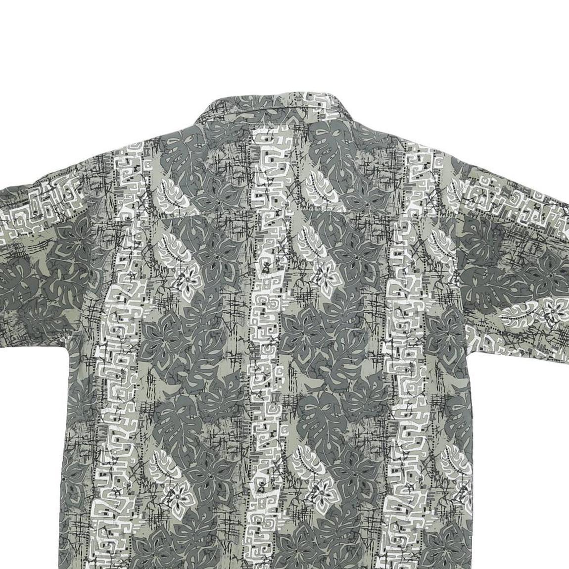 ISLAND TROPICS Boys Green Printed Shirt XL Polyester Blend Lightweight Casual