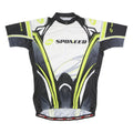 SPONEED Mens White & Black Cycling T-Shirt 2XL Short Sleeve Zip Neck Performance