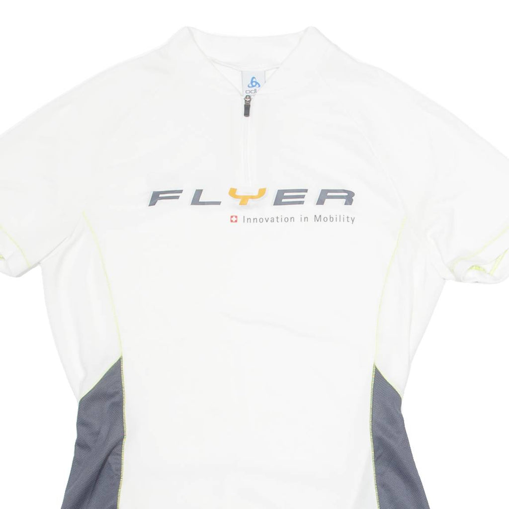 ODLO Cycling Womens Jersey White 1/4 Zip M