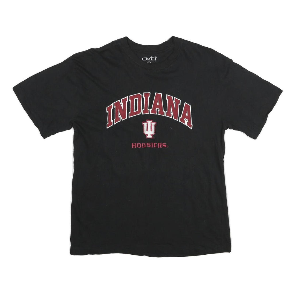 OLD VARSITY BRAND Mens Black Indiana Hoosiers T-Shirt L Short Sleeve Crew Neck