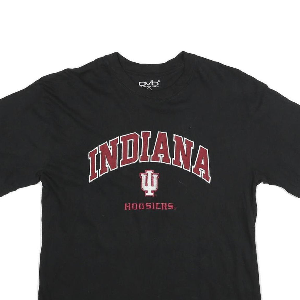 OLD VARSITY BRAND Mens Black Indiana Hoosiers T-Shirt L Short Sleeve Crew Neck