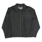 TOM TAILOR Mens Black Jacket XL Polyester Blend Plain Zip Casual Outerwear