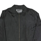 TOM TAILOR Mens Black Jacket XL Polyester Blend Plain Zip Casual Outerwear