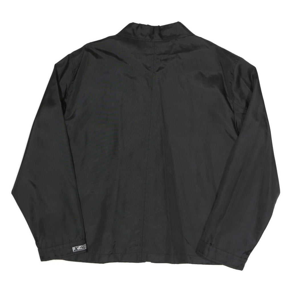 TOM TAILOR Mens Black Jacket XL Polyester Blend Plain Zip Casual Outerwear
