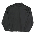 TOM TAILOR Mens Black Jacket XL Polyester Blend Plain Zip Casual Outerwear