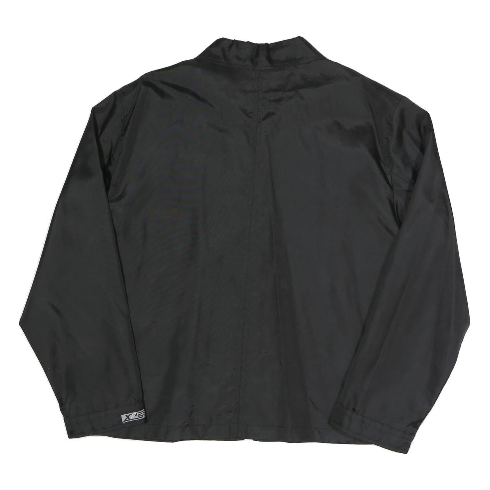 TOM TAILOR Mens Black Jacket XL Polyester Blend Plain Zip Casual Outerwear