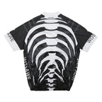 WOSAWE Mens Black & White Skeleton Graphic T-Shirt 2XL Short Sleeve Round Neck
