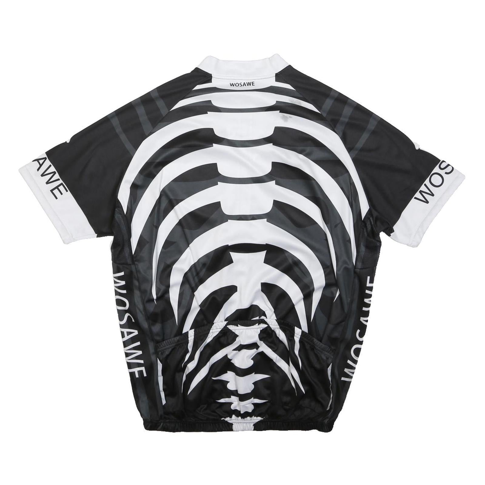 WOSAWE Mens Black & White Skeleton Graphic T-Shirt 2XL Short Sleeve Round Neck