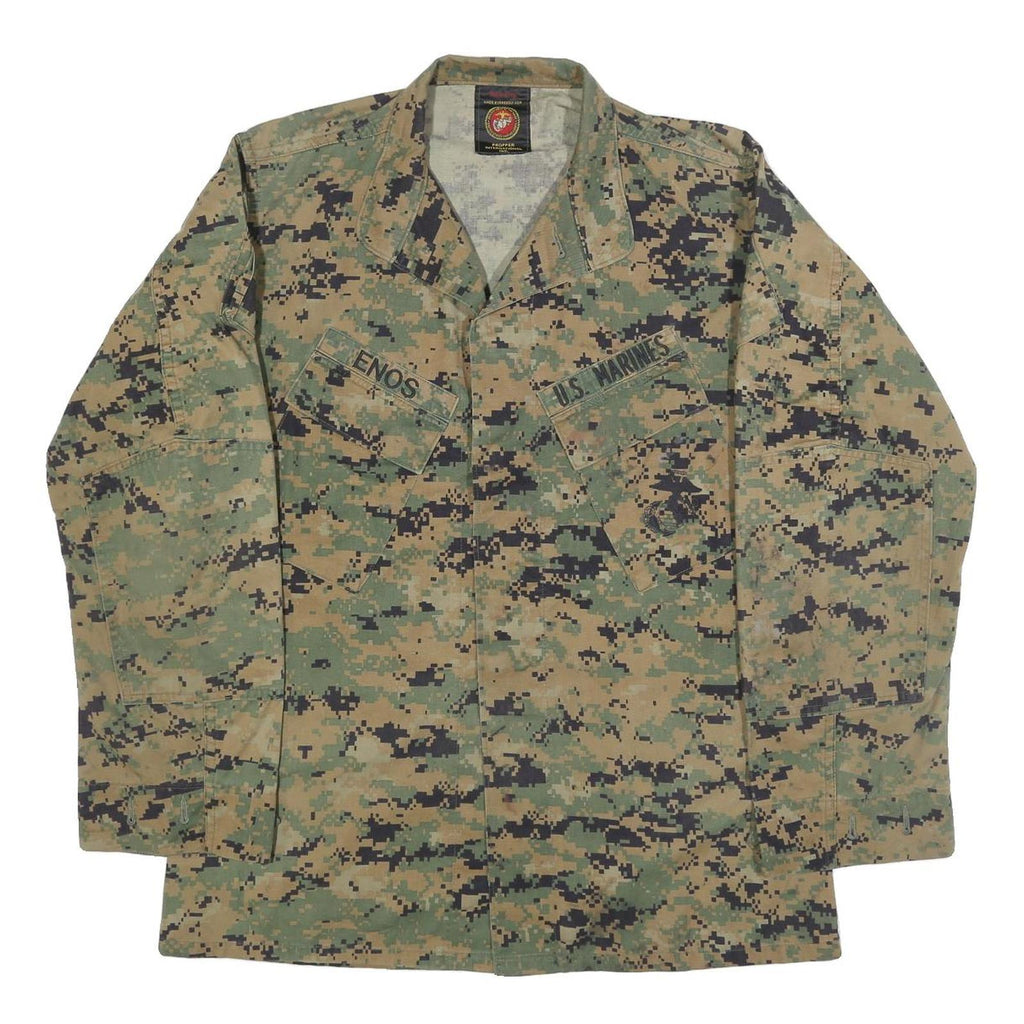 PROPPER INTERNATIONAL Mens Green Camouflage Outdoor Cotton Blend Jacket M Button