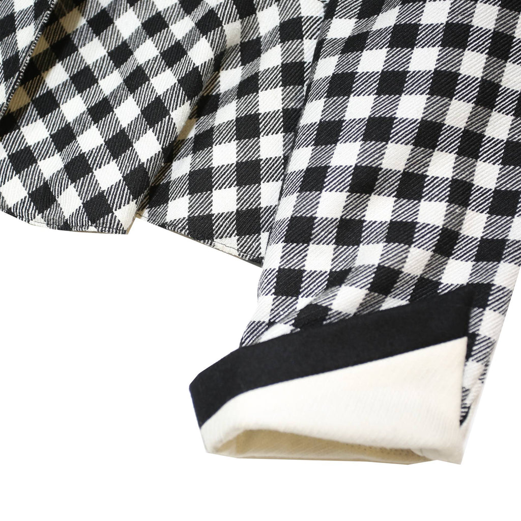 GEISSLER Womens Black & White Wool Check Classic Jacket S Woven Tailored