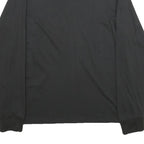 PUMA Womens Black Long Sleeve Crew Neck Sportswear Logo Cotton L T-Shirt