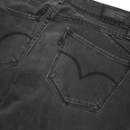 LEVIS Womens Black Slim Skinny Denim Cotton Blend Dark Wash W27 L32 Stretch Zip