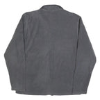 EDDIE BAUER Mens Grey Bomber Jacket L Polyester Blend Plain Zip Casual Outerwear