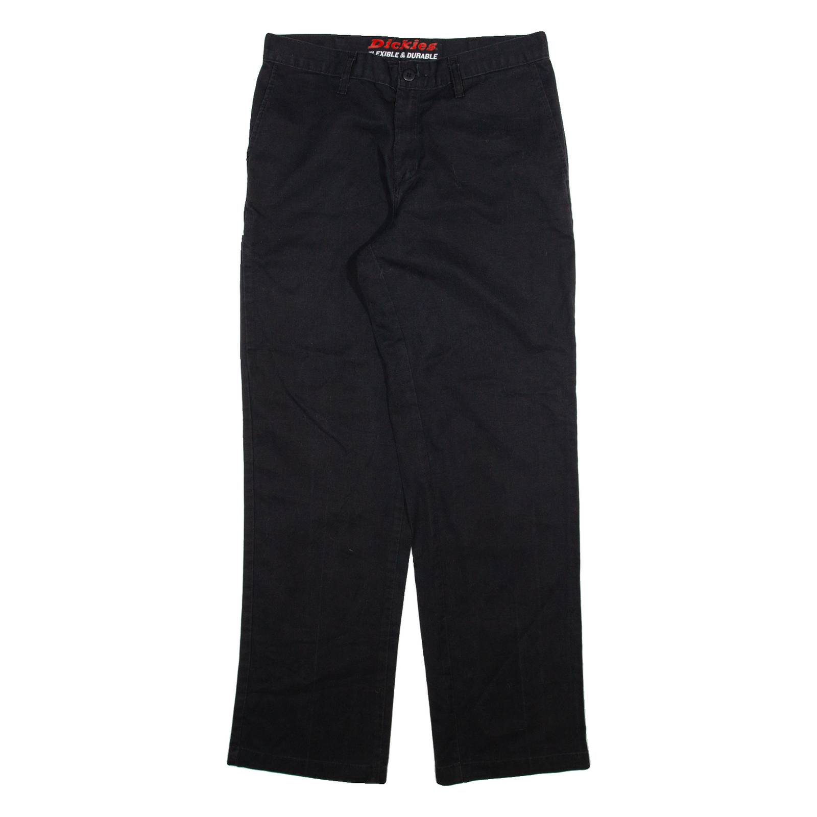 DICKIES Mens Trousers Black Regular Straight W30 L32
