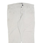 CARHARTT Mens Relaxed Jeans Beige Cotton Blend Zip W40 L30 Workwear Carpenter
