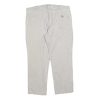 CARHARTT Mens Relaxed Jeans Beige Cotton Blend Zip W40 L30 Workwear Carpenter