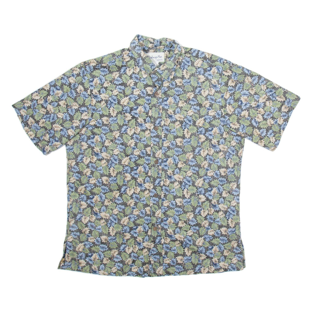 BISHOP ST Mens Shirt Black Crazy Pattern M