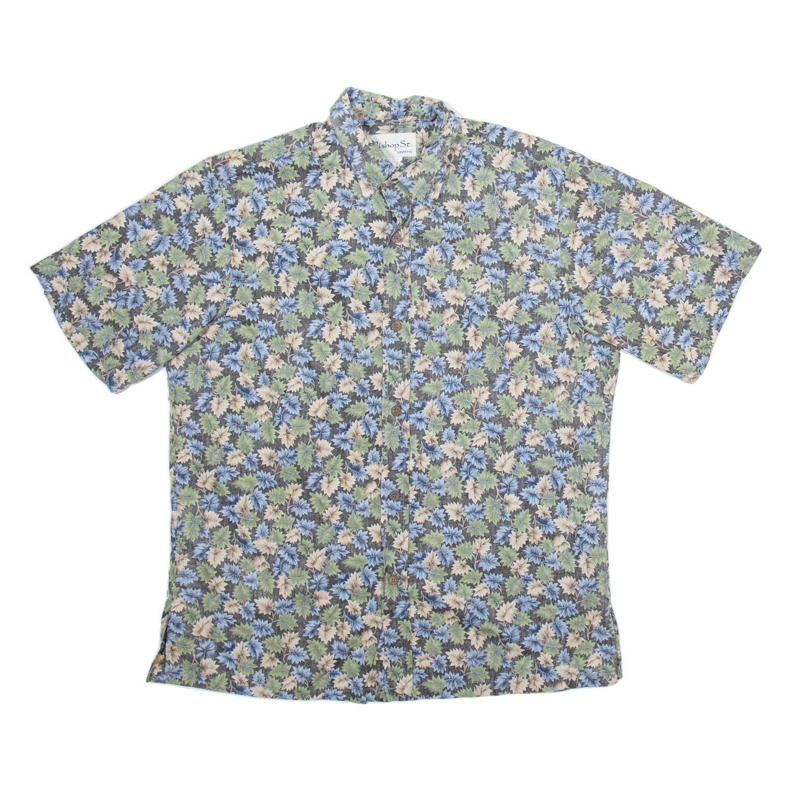 BISHOP ST Mens Shirt Black Crazy Pattern M