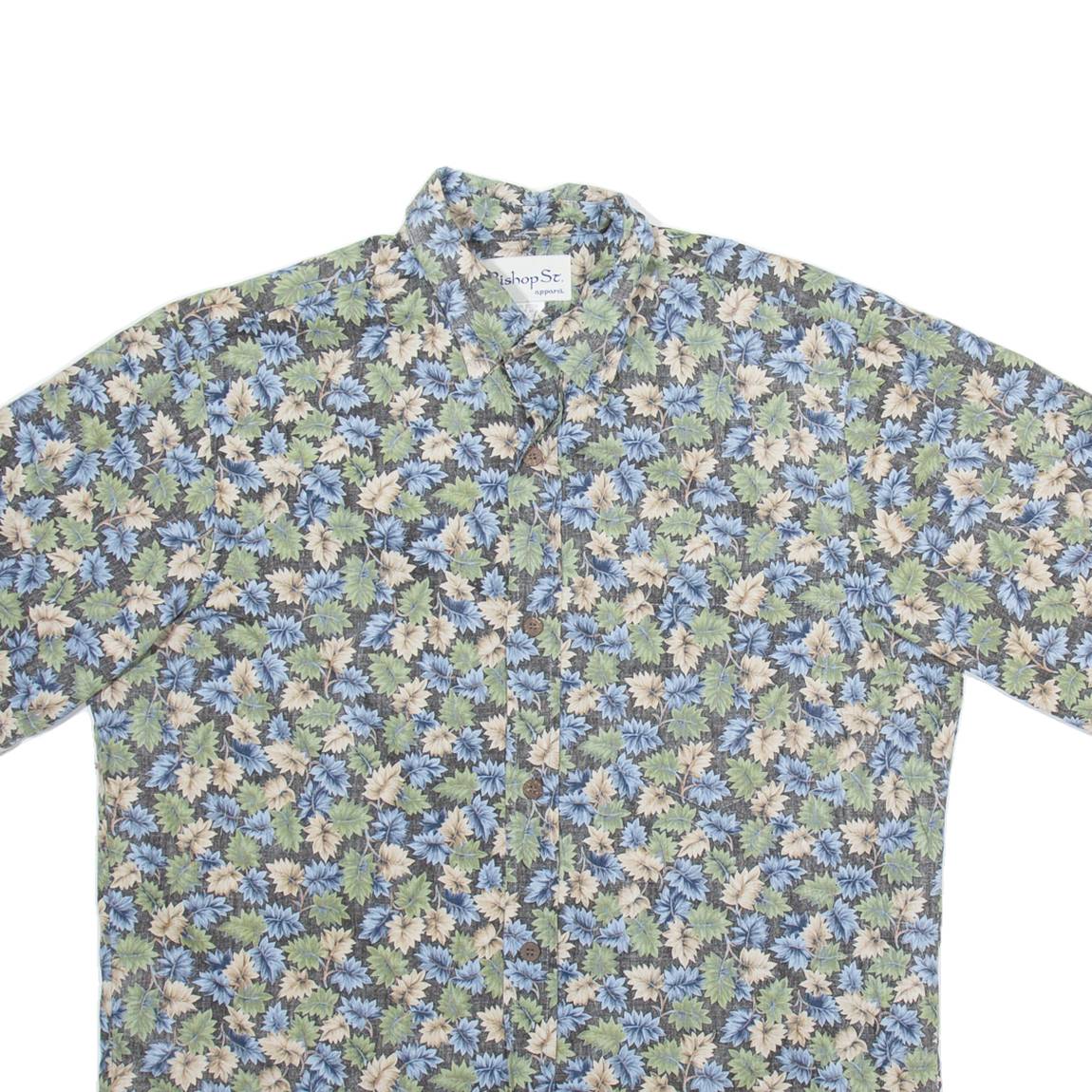 BISHOP ST Mens Shirt Black Crazy Pattern M