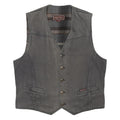 MARLBORO Mens Grey Cotton Waistcoat L Button Woven Classic Vintage Style