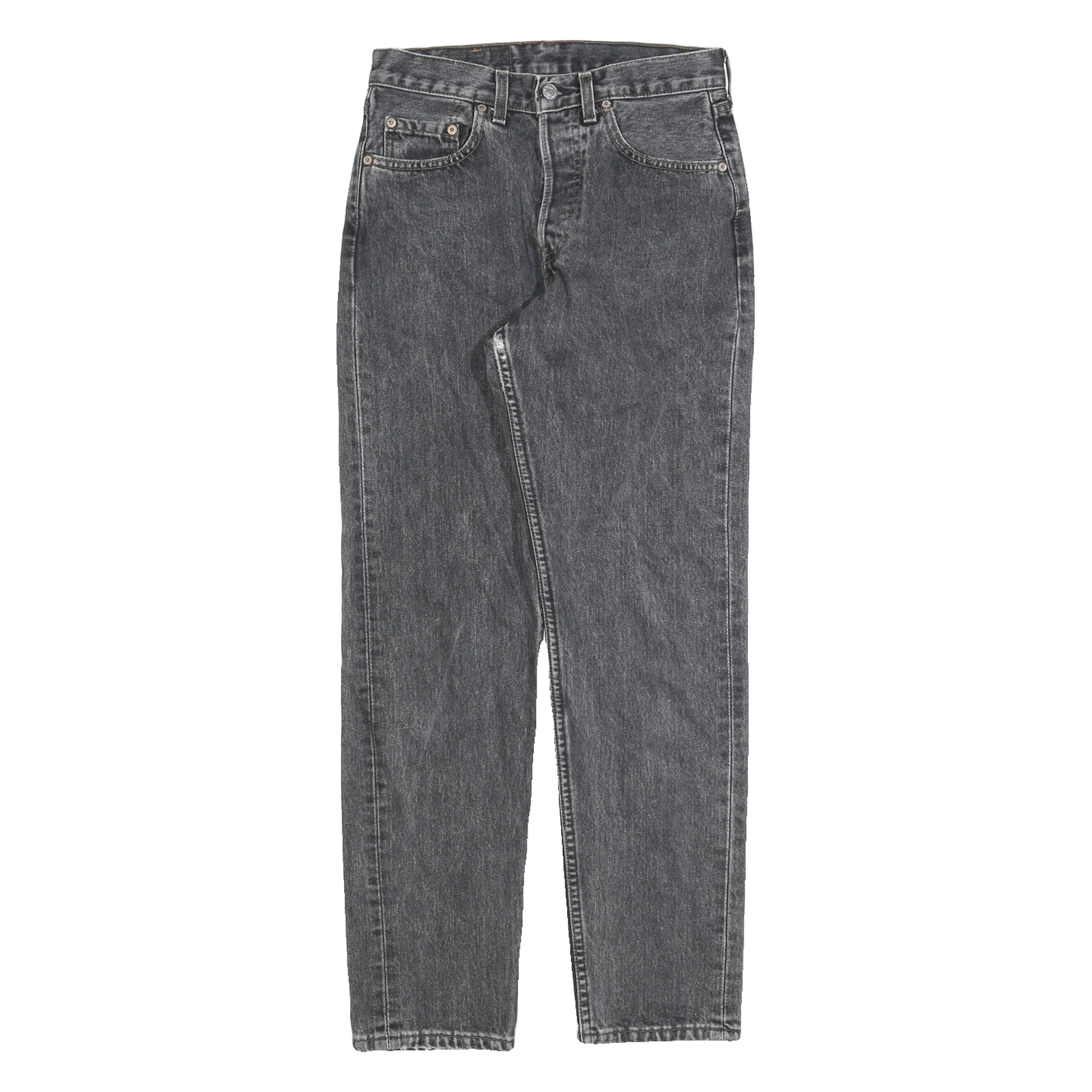 LEVI'S Womens Jeans Black Slim Straight Denim Medium W26 L30 Classic Style