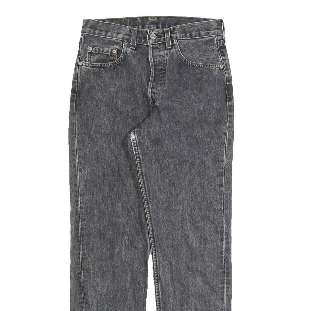 LEVI'S Womens Jeans Black Slim Straight Denim Medium W26 L30 Classic Style
