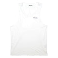 BENCH Mens White Vest L Cotton Sleeveless Crew Neck Simple Logo Casual