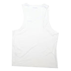 BENCH Mens White Vest L Cotton Sleeveless Crew Neck Simple Logo Casual