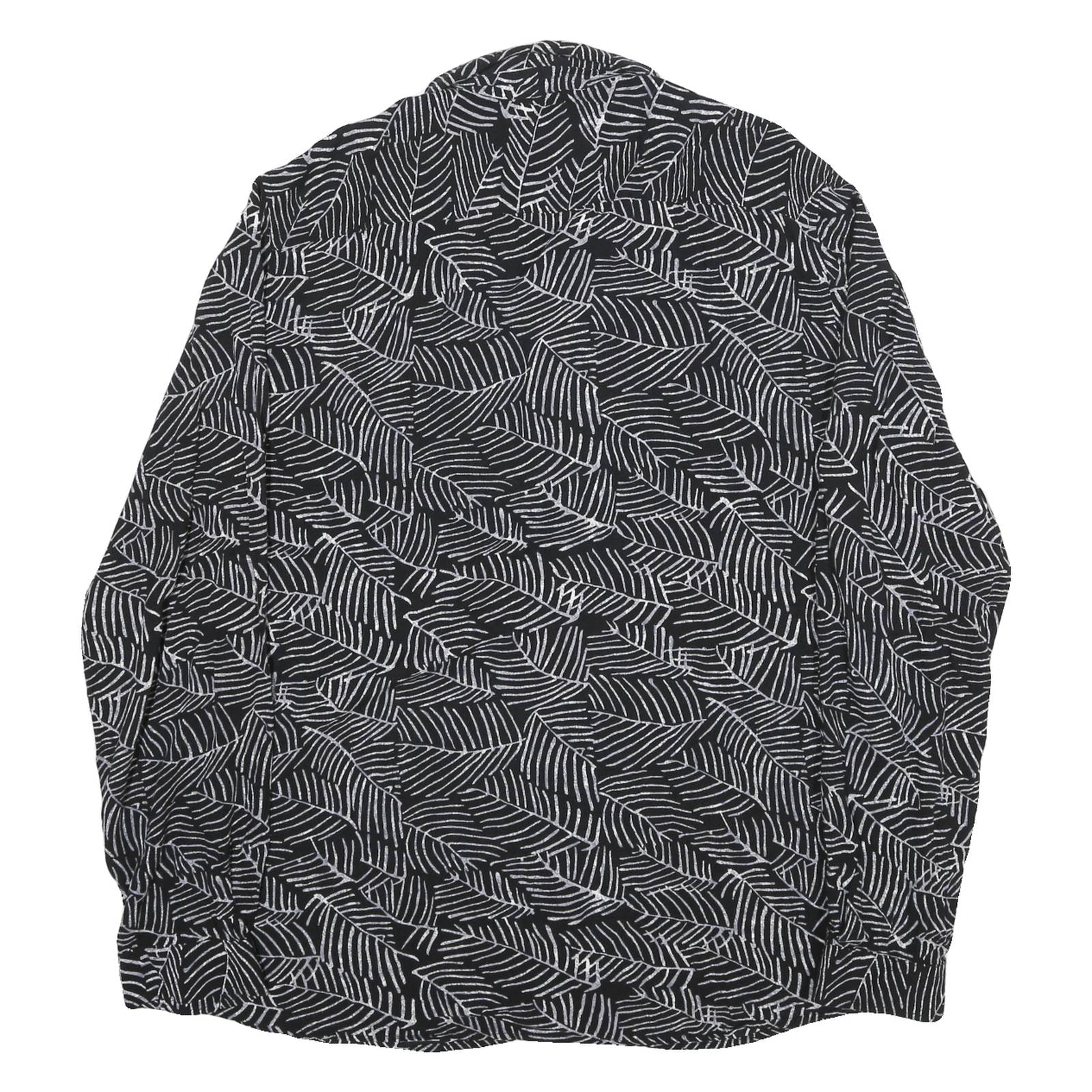 SMOG Mens Black & White Pattern Shirt XL Long Sleeve Polyester Blend
