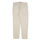 LEVI'S Mens Cotton Blend Slim Beige Trousers W29 L27 Casual Zip Closure