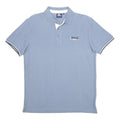 LONSDALE Mens Blue Polo Shirt Cotton Short Sleeve M Logo Embroidered Basic