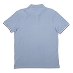 LONSDALE Mens Blue Polo Shirt Cotton Short Sleeve M Logo Embroidered Basic