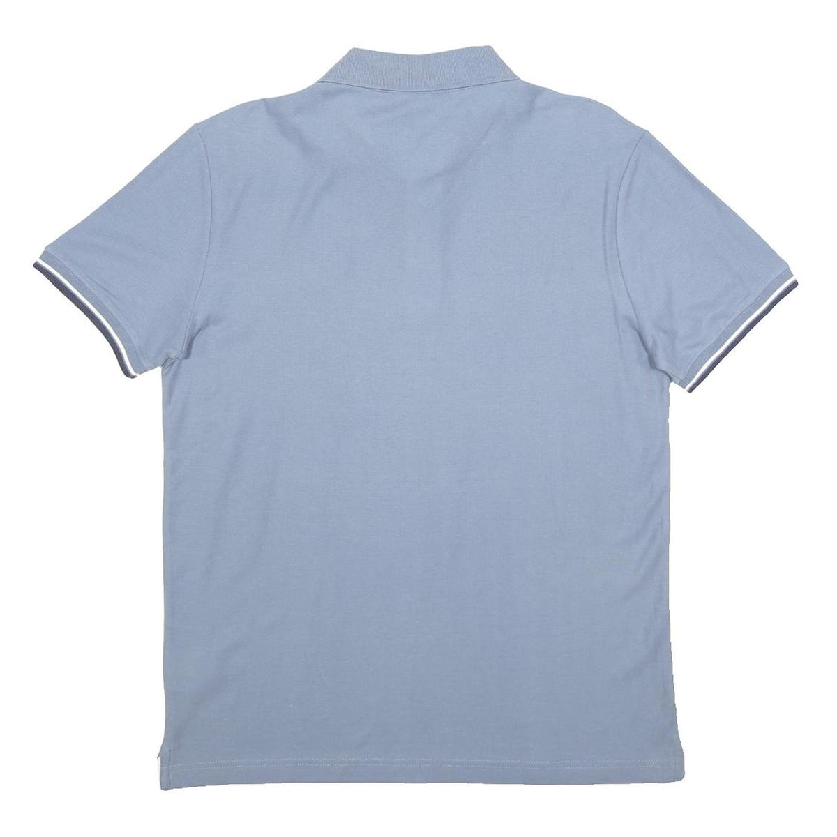 LONSDALE Mens Blue Polo Shirt Cotton Short Sleeve M Logo Embroidered Basic
