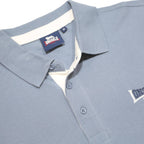 LONSDALE Mens Blue Polo Shirt Cotton Short Sleeve M Logo Embroidered Basic