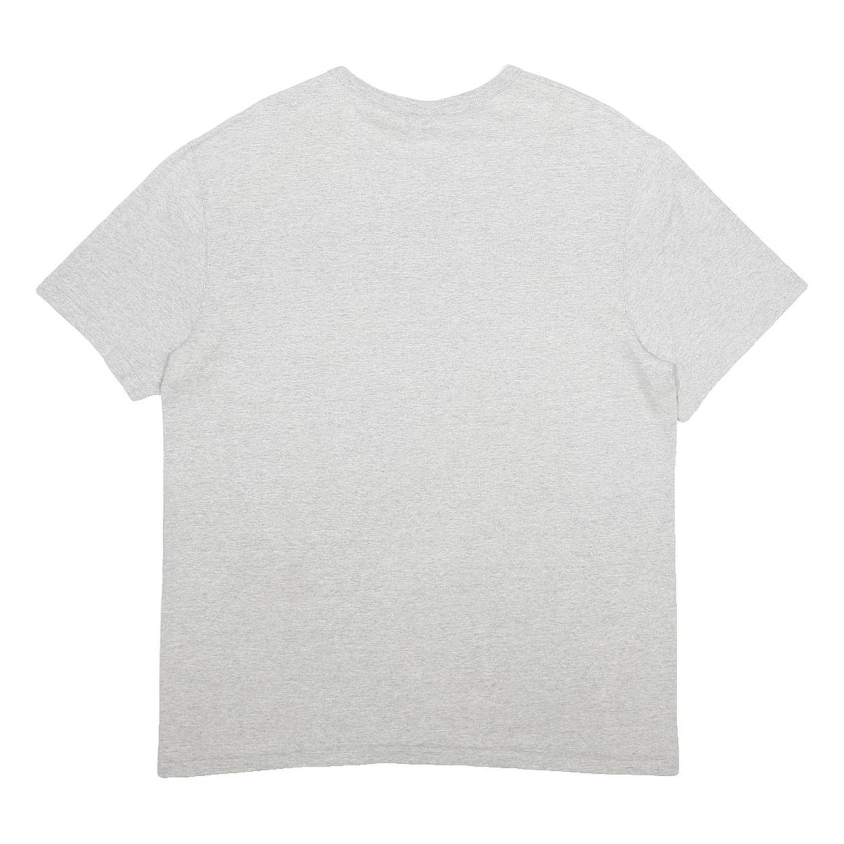 CHAMPION Mens Grey Light & Blue Logo Graphic T-Shirt L Short Sleeve Crew Neck