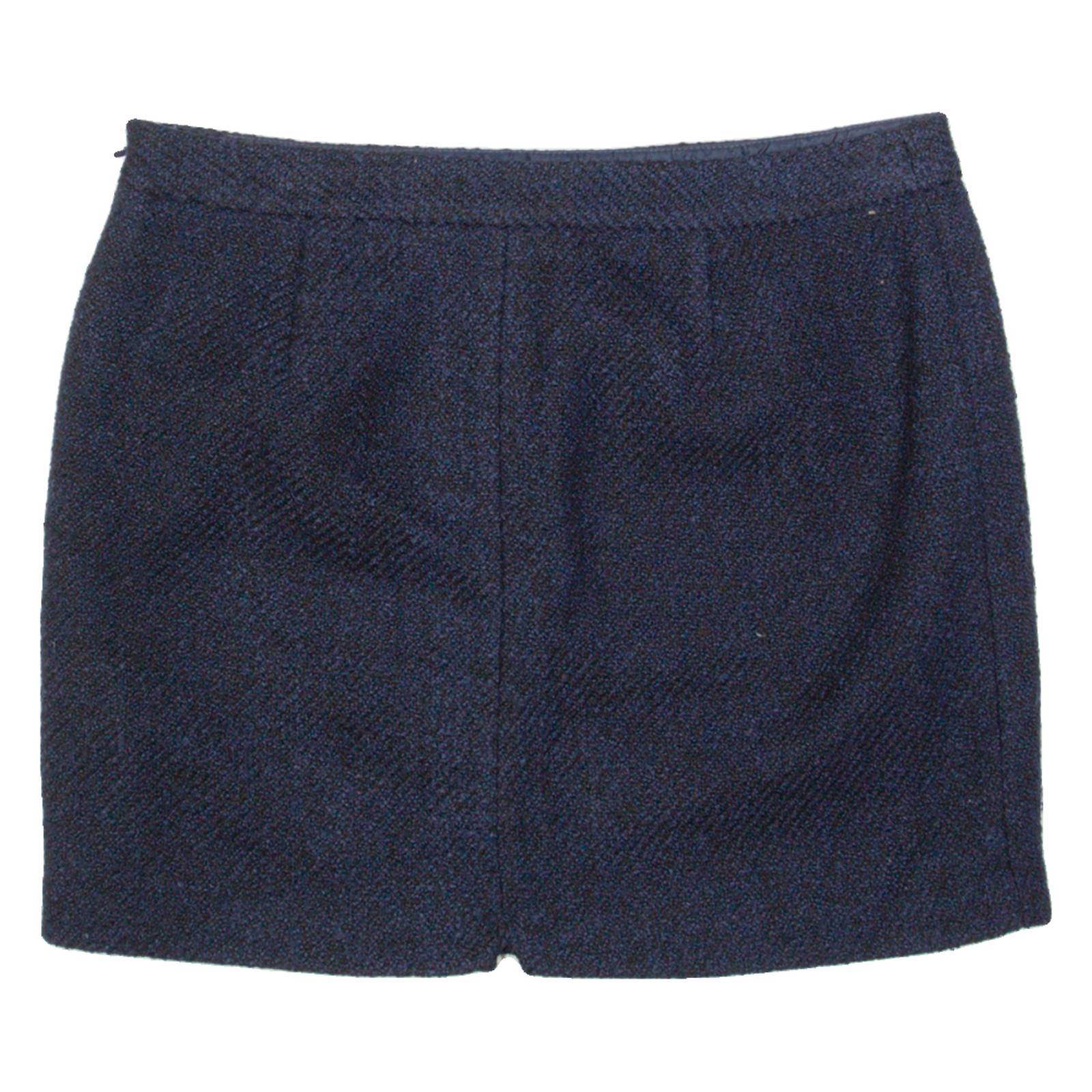 GAP Womens Mini Skirt Blue Short Wool M