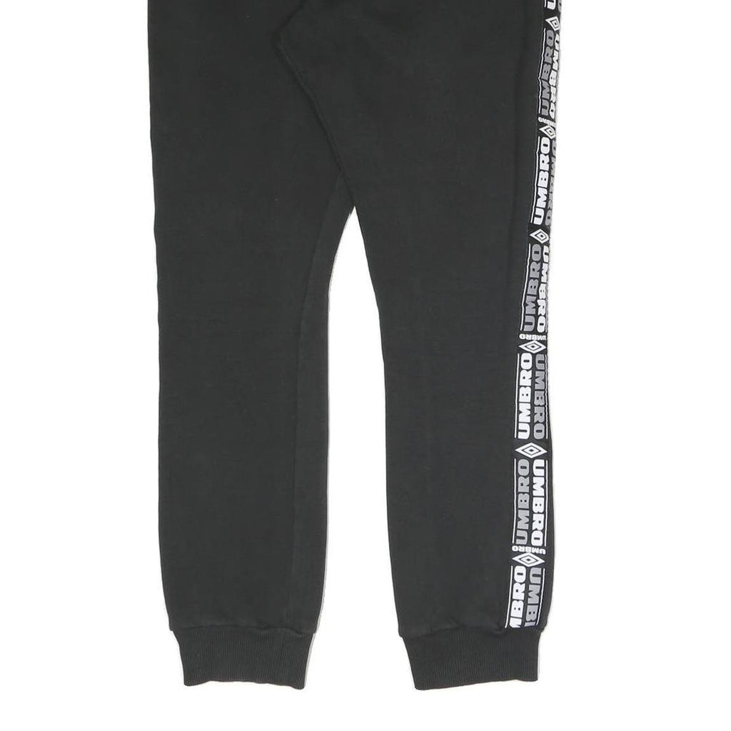 UMBRO Mens Joggers Black & White Slim Tapered M W31 L30 Cotton Blend Casual