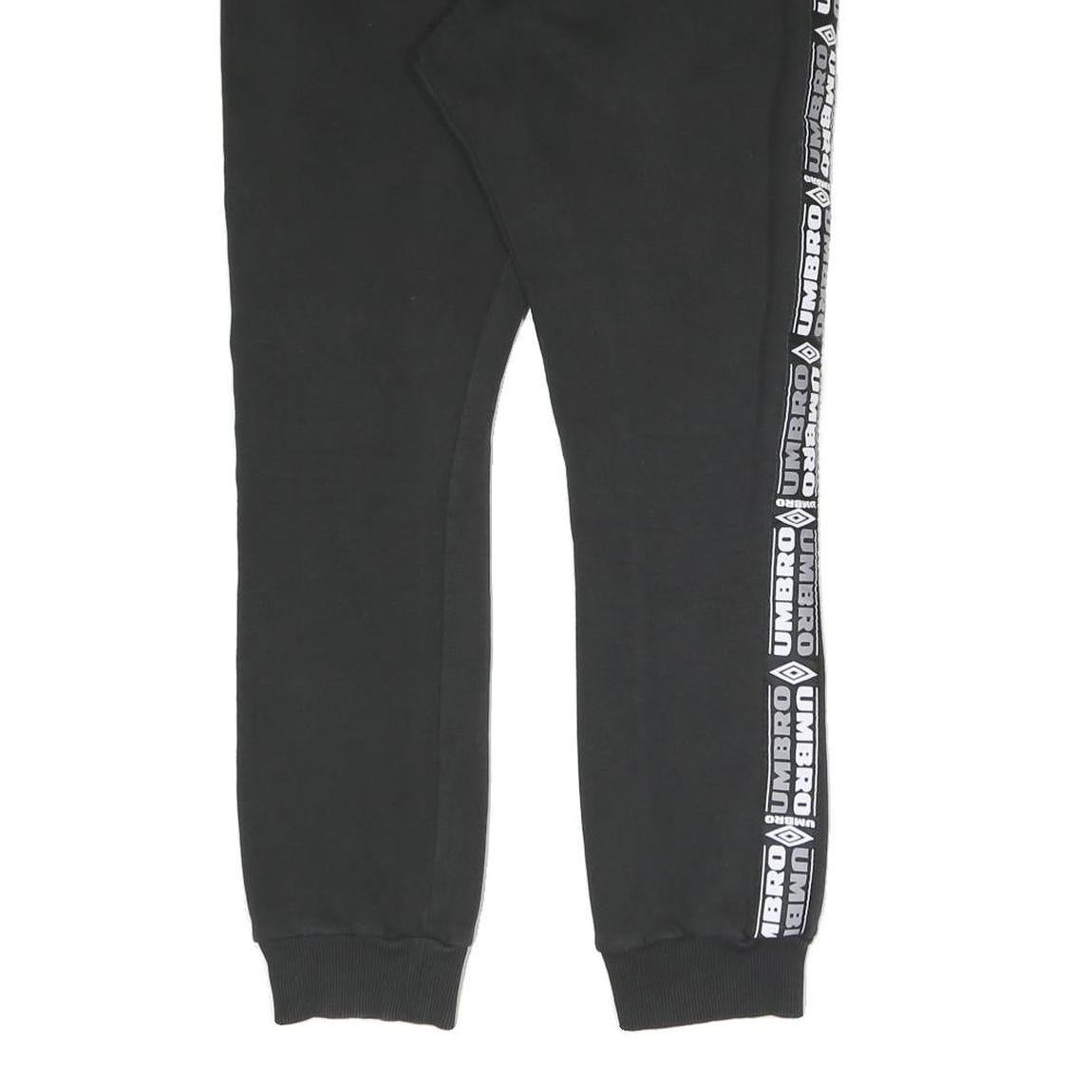 UMBRO Mens Joggers Black & White Slim Tapered M W31 L30 Cotton Blend Casual