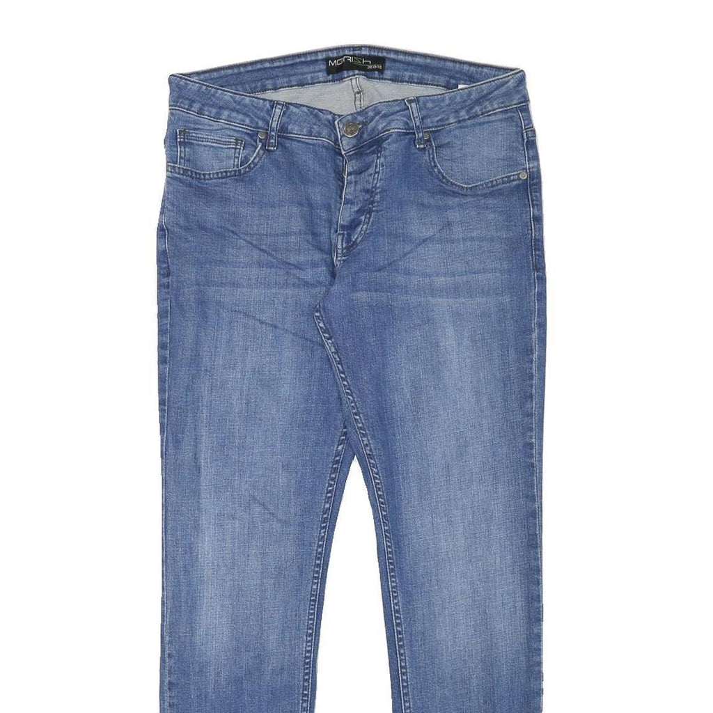 MERISH Mens Slim Blue Jeans Denim W34 L31 Button Closure Casual Wear