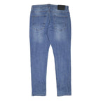 MERISH Mens Slim Blue Jeans Denim W34 L31 Button Closure Casual Wear