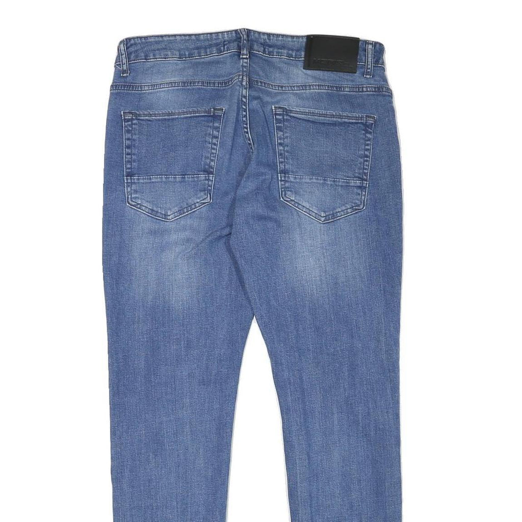 MERISH Mens Slim Blue Jeans Denim W34 L31 Button Closure Casual Wear